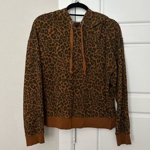 Sanctuary Cheetah print hoodie sweatshirt